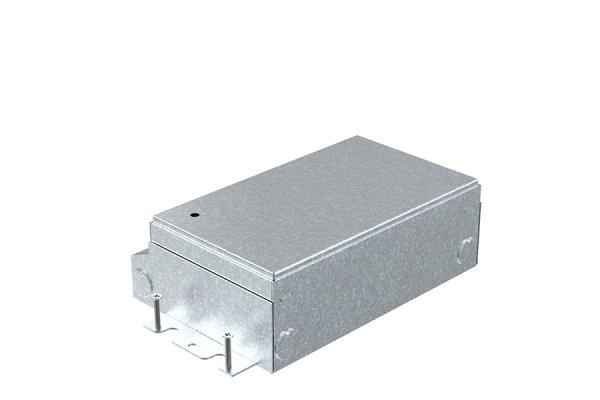 HPL Servicebox+ instort 65mm vloercontactdoos 3-voudig 2x WCD 2x Data-uitsparing – RVS deksel