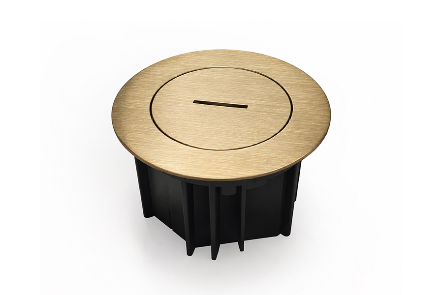 Waterdichte vloerdoos &Oslash;108mm IP66 - 1x WCD - messing schroefdop