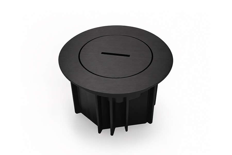 Waterdichte vloerdoos &Oslash;108mm IP66 - 1x WCD - zwart schroefdop
