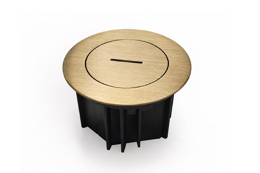 ARPI Waterdichte vloerdoos &Oslash;108mm IP66 - 1x M45 - messing schroefdop