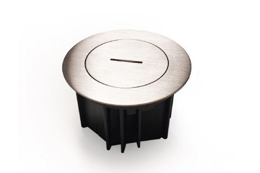 ARPI waterdichte vloerdoos &Oslash;108mm IP66 1xWCD geborsteld rvs schroefdop