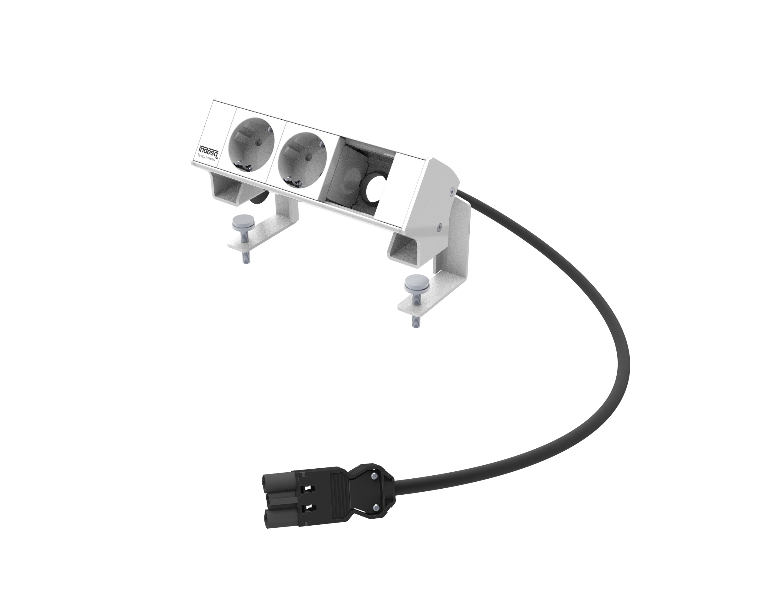 Indesq Amp&egrave;re opbouw stekkerdoos - 2x WCD + 1x M45 leeg - wit