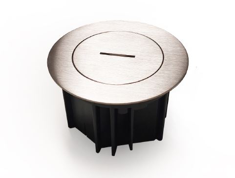 ARPI vloerdoos Ø108mm IP66 - 1x WCD - geborsteld rvs met schroefdop