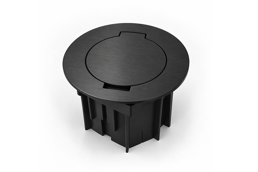 ARPI Tail vloerdoos 81 &Oslash;108mm IP64 - 1x M45 - zwart schroefdop