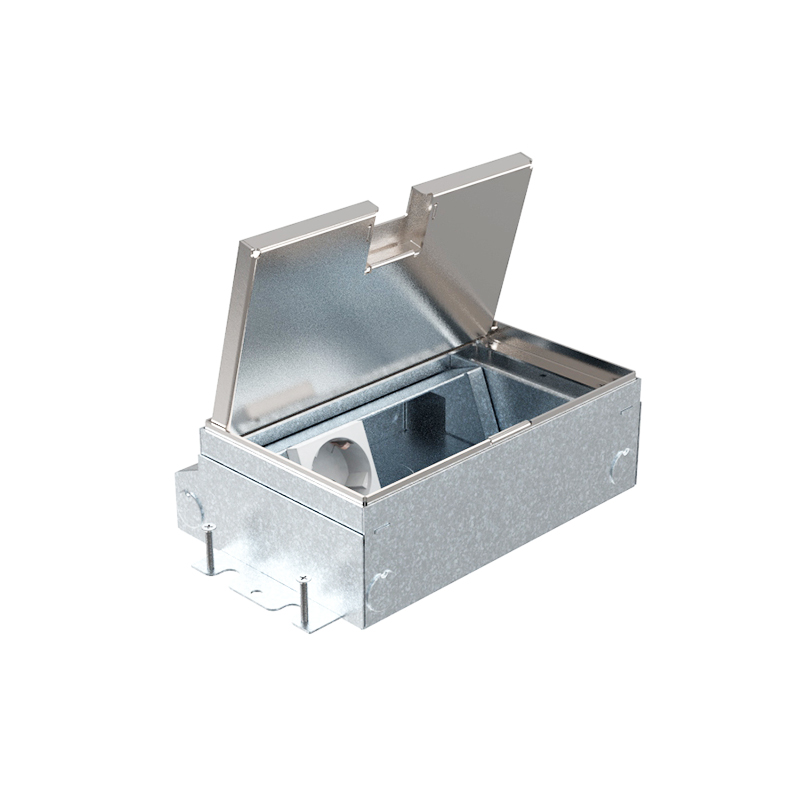 HPL Smartbox Pro vloercontactdoos 65mm 1xWCD + 2xM45 leeg - X10 deksel