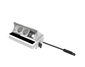 Indesq Joule inbouw stekkerdoos - 2x WCD + 1x M45 leeg - wit