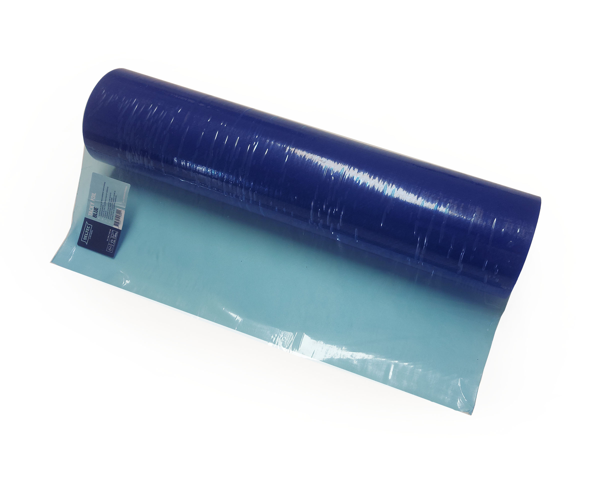 Kleeffolie open vloergoot 500mm - lengte 100 meter, kleur blauw