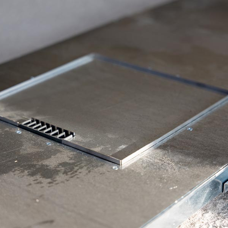 Close up open vloergoot