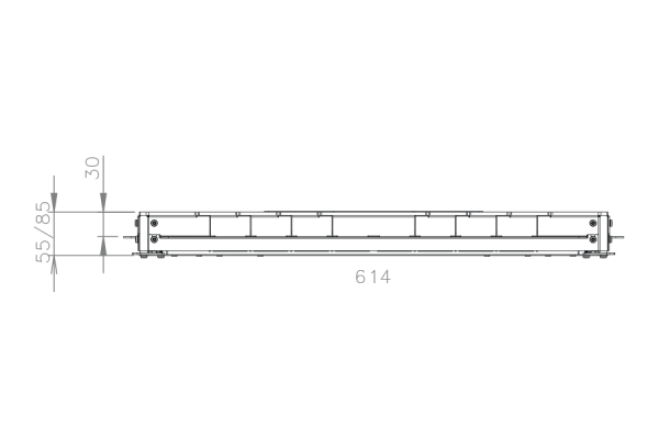 Easybox 55/85 instelbare behuizing, open vloergoot V30