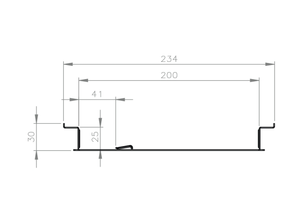 Open vloergoot V200x30