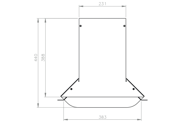 Aftak-/hoekstuk V200x30