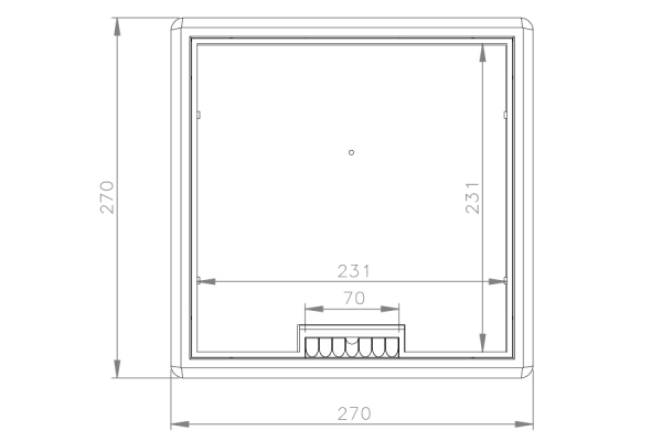 Vloerdoos Compact 30 mm Cat.7 4x chassis 3P + 8x data-uitsparing 15x19.6mm kunststof T3 klapdeksel