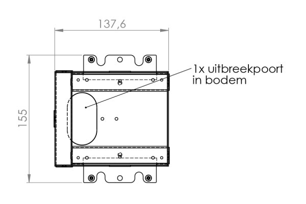 Smartbox+ instort 65mm 1-voudig 1x WCD - X7-25 deksel