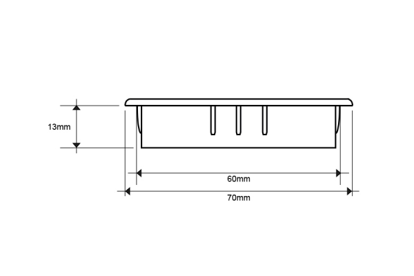 Indesq+ kabeldoorvoer Ø60mm metaal zwart