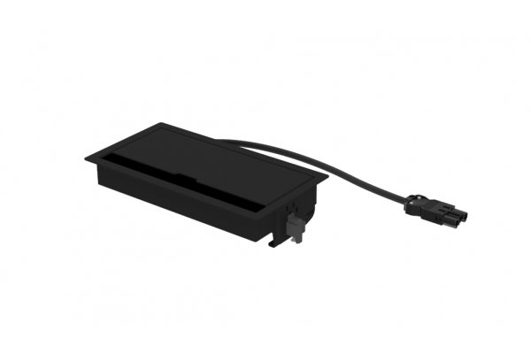 Indesq® Joule inbouwunit zwart 4-voudig 2x WCD + 1x USB lader A-C + 1x M45