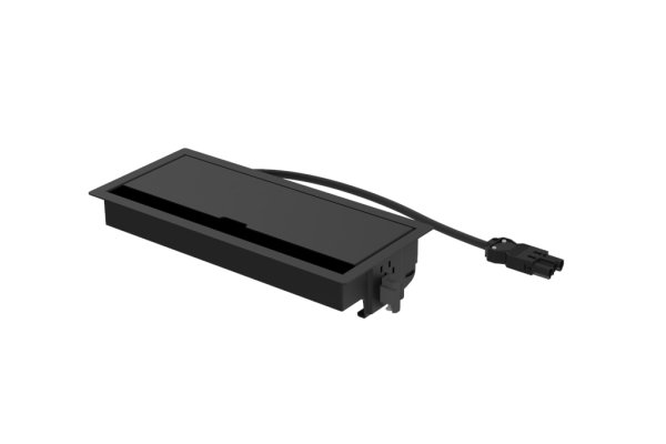 Indesq® Joule inbouwunit zwart 5-voudig 2x WCD + 1x USB lader A-C + 2x M45