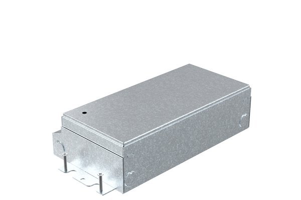 HPL Servicebox+ instort 65mm vloercontactdoos 4-voudig 2x WCD penaarde + 4x Data-uitsparing – RVS deksel
