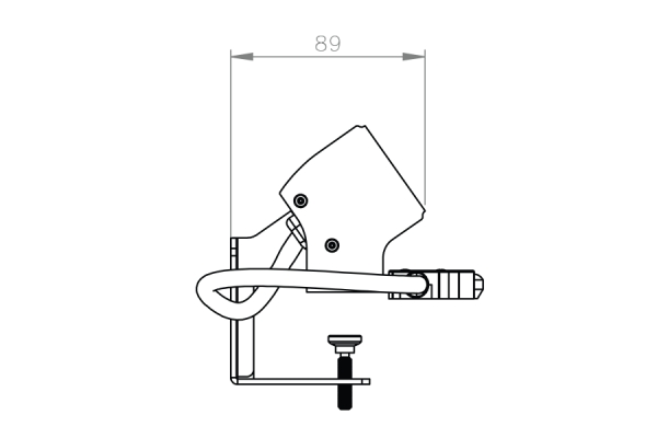 Indesq® Ampère opbouwunit wit 2-voudig 2x WCD