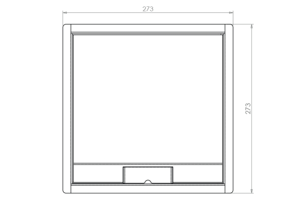 Instortbehuizing 50 mm 1x vloergoot + 3x buisinvoer met RVS T15 klapdeksel