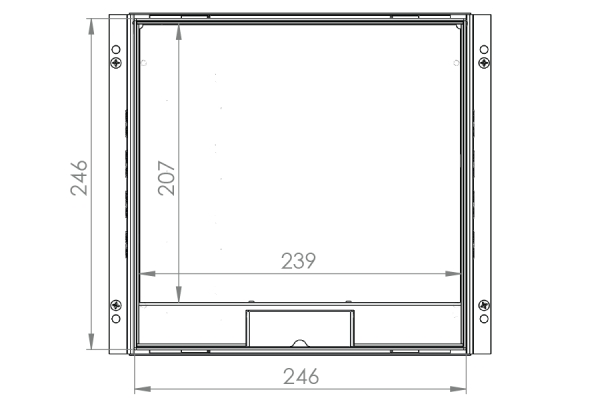 Instortbehuizing 50 mm 1x vloergoot + 3x buisinvoer met RVS T15ZR klapdeksel