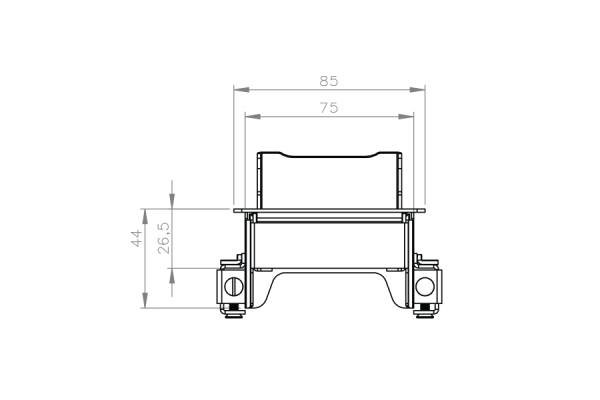 Indesq® Lumen kabeldoorvoer RVS 69 x 85