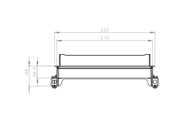 Indesq® Lumen kabeldoorvoer RVS 69 x 220