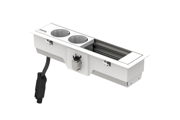 Indesq® Hertz inbouwunit wit 4-voudig 2x WCD + 2x M45