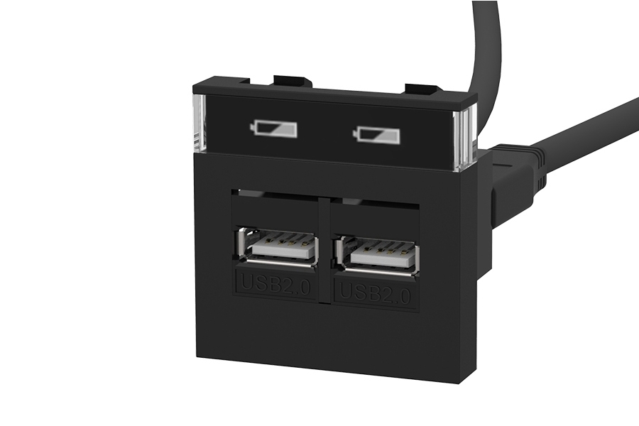M45 2v USB lader 3.4A zwart