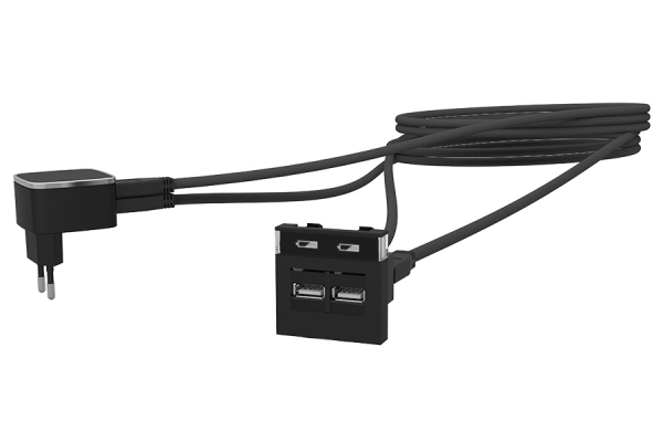 M45 2v USB lader 3.4A zwart